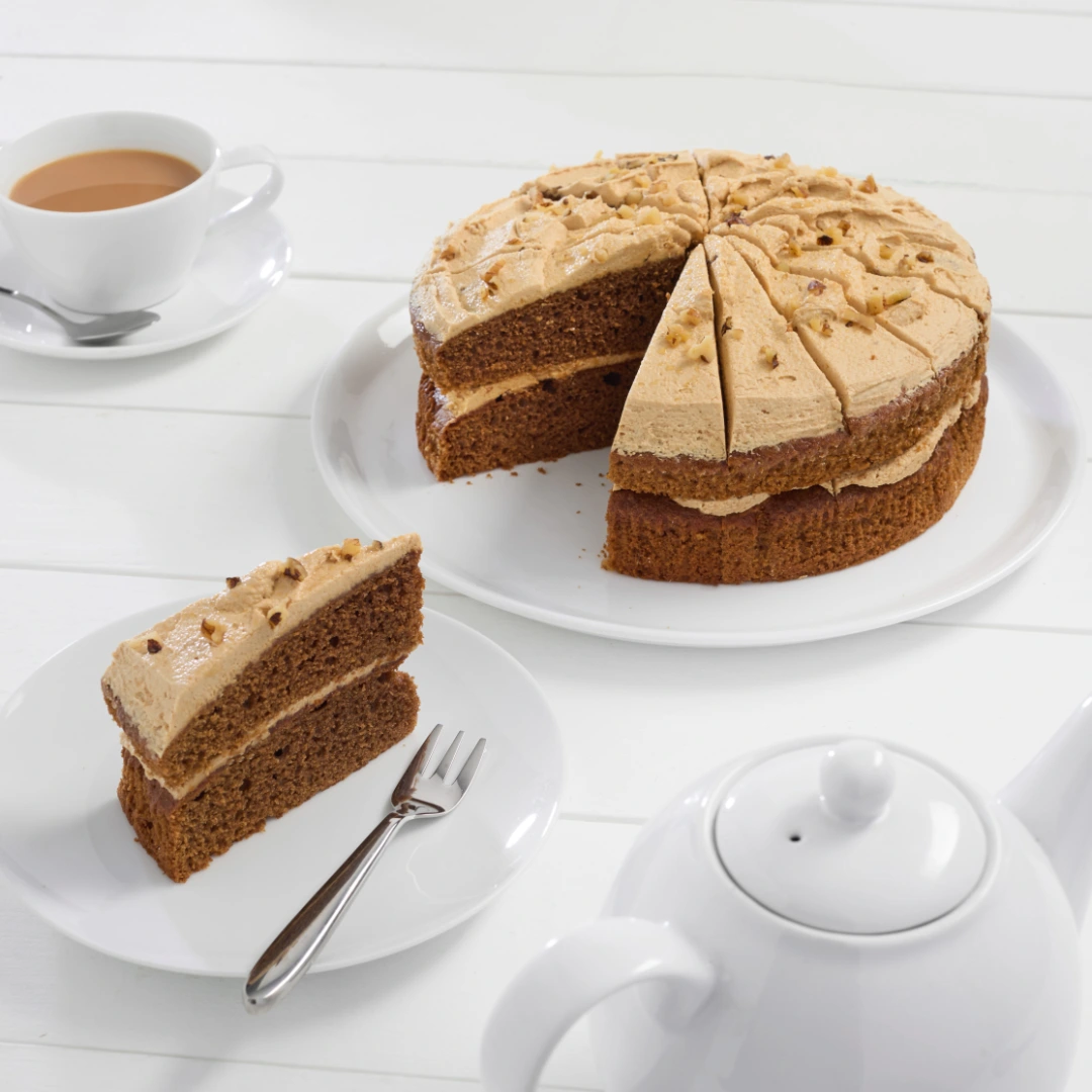 Classic Coffee and Walnut Cake